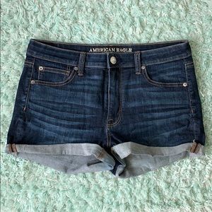 American Eagle Hi-Rise Shortie Jean Shorts